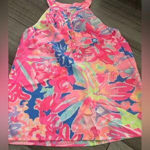 Lilly Pulitzer Pink and Blue Floral Top